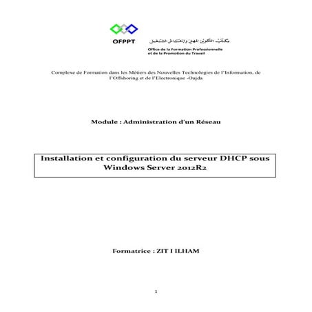 the graphical configuration of DHCP on Windows Server 2019 | PDF