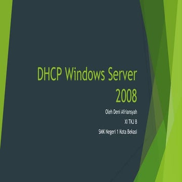 Dhcp windows server 2008 | PPT