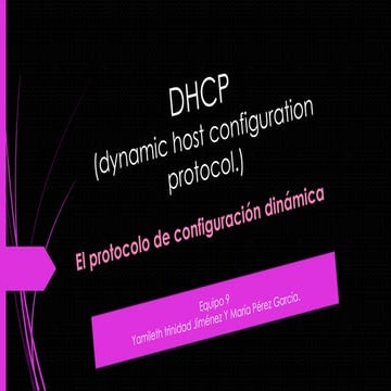 ¿QUE ES EL DHCP?