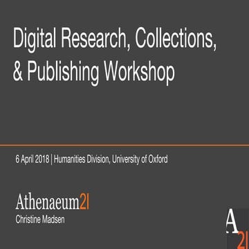 The Future of Finding, for the Digital Humanities Workshop at Oxford