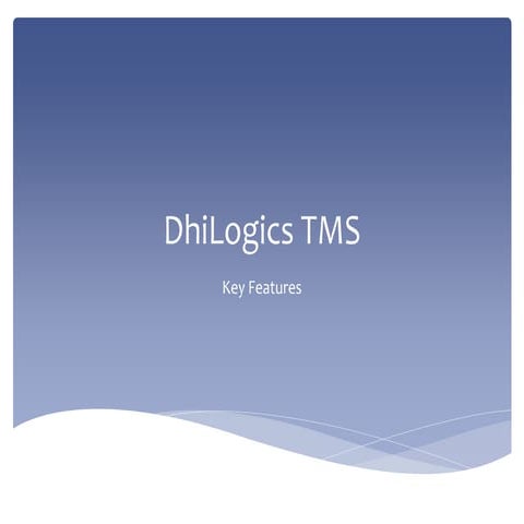 DhiLogics Transportation Management System
