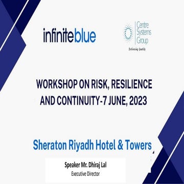 CREATING AND MAINTAINING A BCM PROGRAM