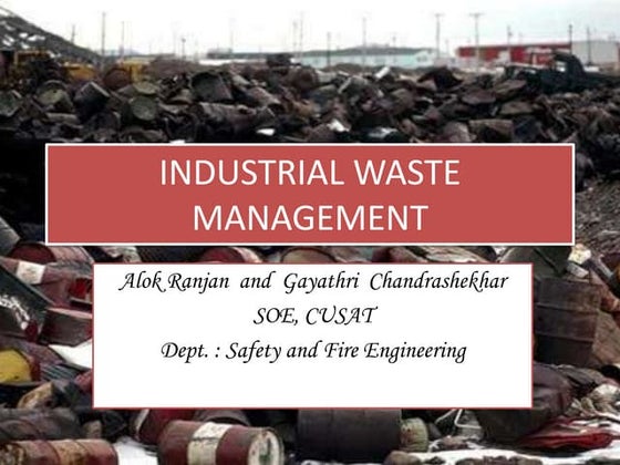 Industrial waste management | PPT