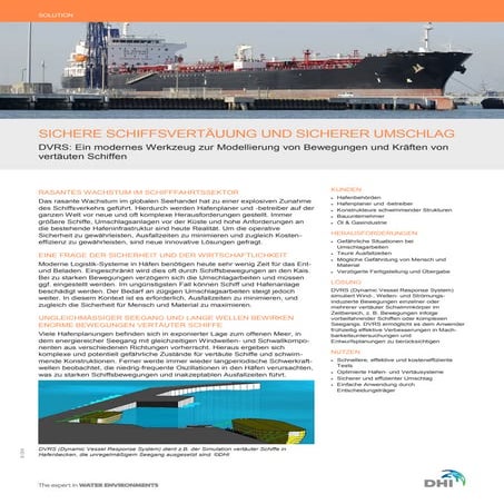 Sichere Schiffsvertäuung und sicherer Umschlag