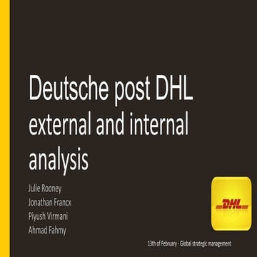 Dhl strategic analysis