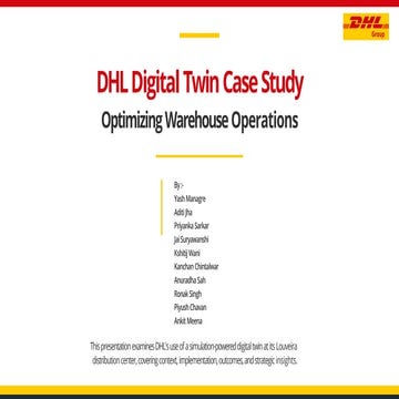 DHL CASE STUDY which discusses the technology adaptation | PDF