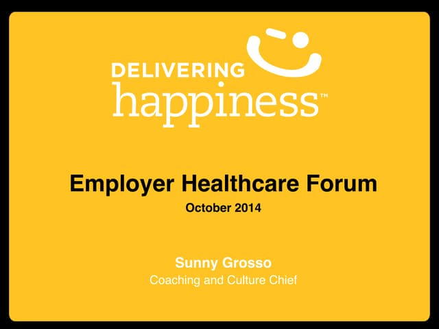 Nevada Chamber of Commerce Keynote - Sunny Grosso - Delivering Happiness 