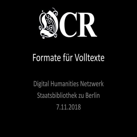 Formate für Volltexte