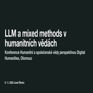 LLM a mixed methods v humanitních vědách