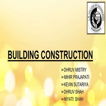 BUILDING CONSTRUCTION Presentation