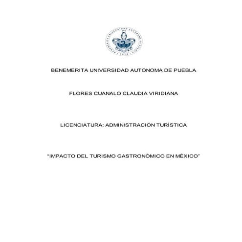 Impacto del turismo gastronómico en México