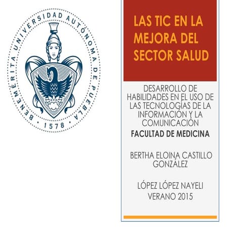 LAS TIC EN LA MEJORA DEL SECTOR SALUD