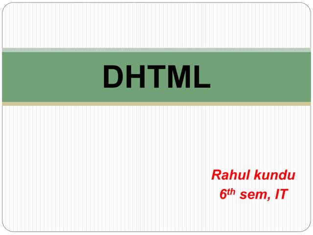 Dhtml