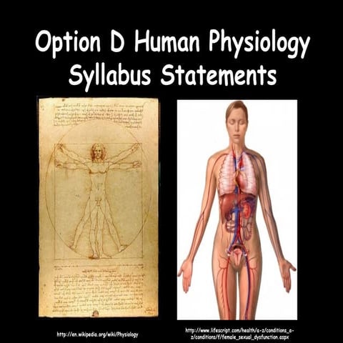 D human physiology syllabus statements
