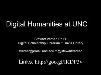 Digital Humanities at UNC