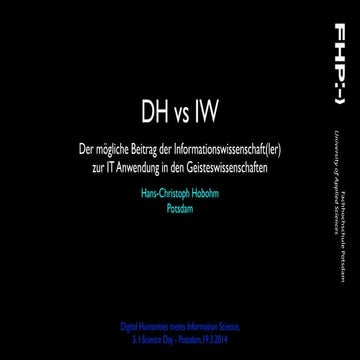 Digital Humanities vs. Information Science