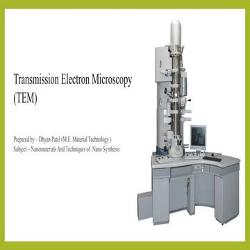 Principle & Applications of Transmission Electron Microscopy (TEM ...