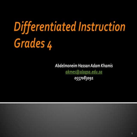 Differentiated Instruction Grade4 | PPT
