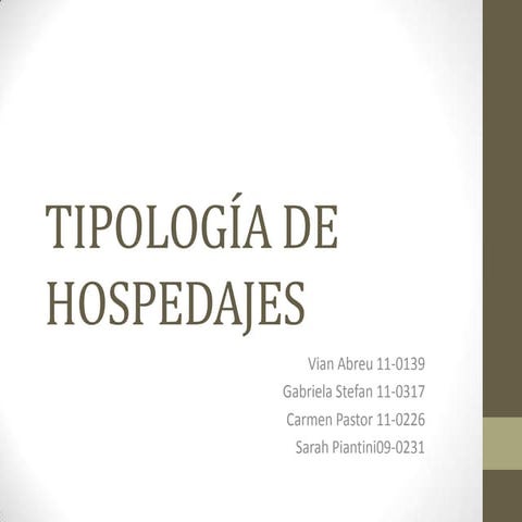 tipologia de hospedaje 