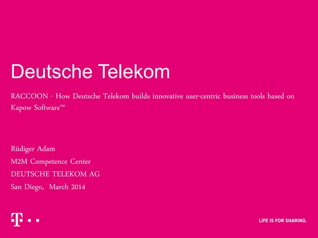 Transform 2014: User-Centric Business Tools Based on Kapow Software™