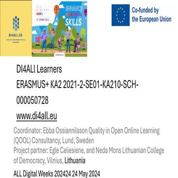 ERASMUS+ Project DI4All All Digital Weeks24