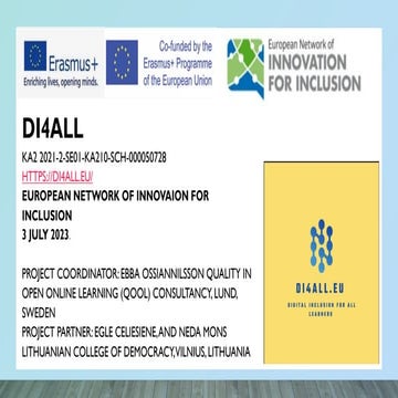 ERASMUS+ Project DI4All All Digital Weeks24 | PDF