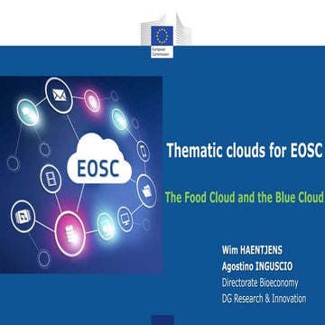 Thematic clouds for EOSC: The Food Cloud and the Blue Cloud�