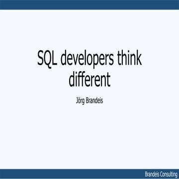 SQL developer think different | PDF