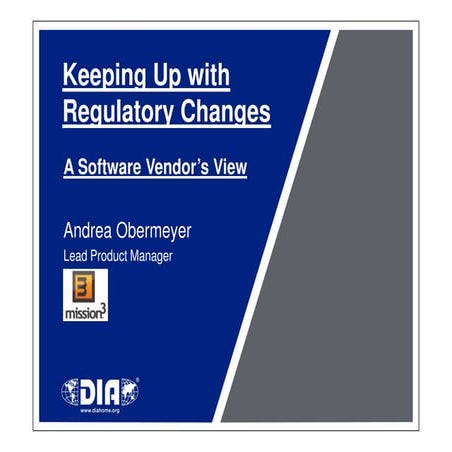 Keeping Up with Regulatory Changes