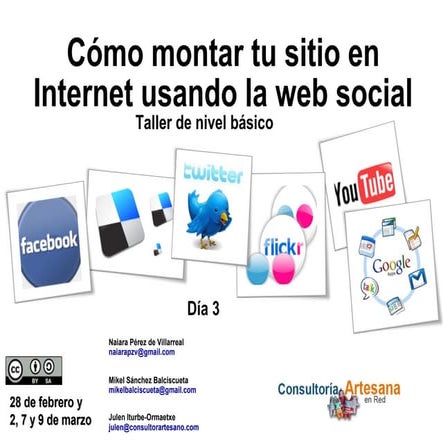 Cómo montar tu sitio en Internet usando delicious, facebook, twitter, etc