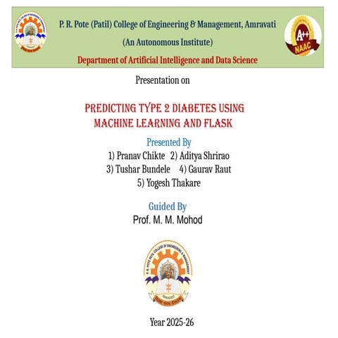 Prediction of Type2 Diabete using ml.pptx