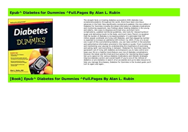 DOWNLOAD Diabetes for Dummies ^Full.Pages By Alan L. Rubin