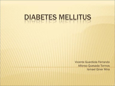 Diabetes Mellitus Para Exponer