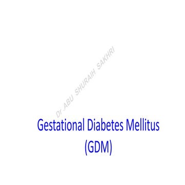 Diabetes in Pregnancy