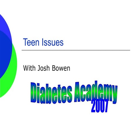 Diabetes Academy - Teen Issues