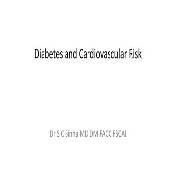 Diabetes and Cardiovascular Disease