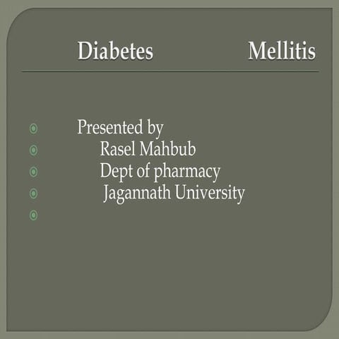 Diabetes and insulin