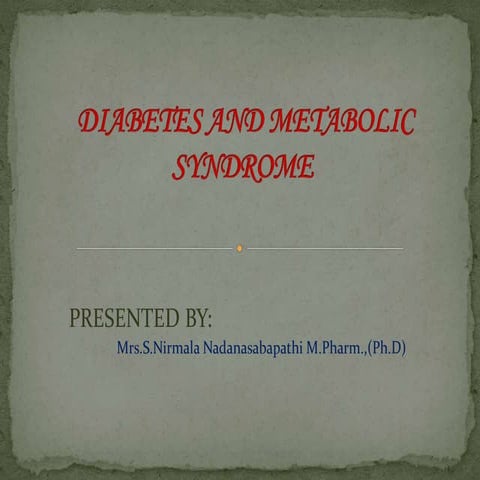 Diabetes and metabolic syndrome jevi
