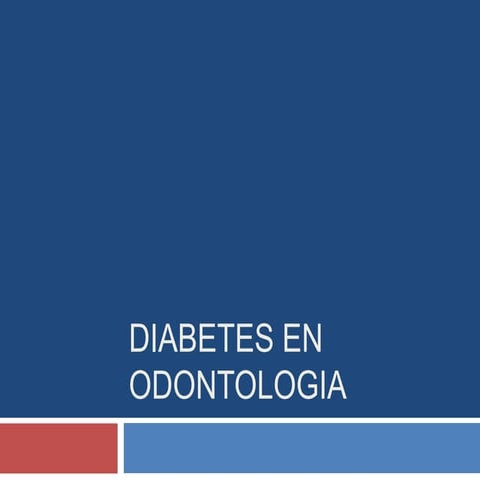 Diabetes en odontologia