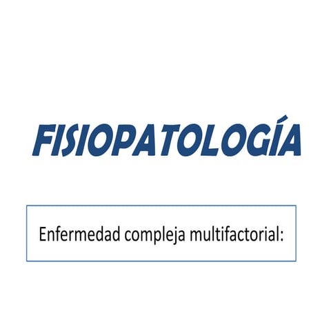 Diabetes fisiopatologia