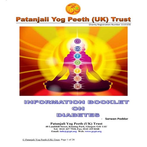 Diabetes information booklet