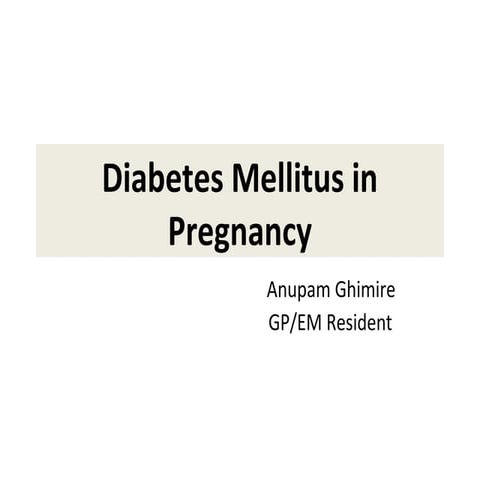 Diabetes in pregnancy