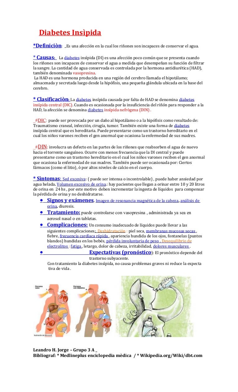 la diabetes insípida dipsogénica causa qué desequilibrio la diabetes insípida dipsogénica causa qué desequilibrio