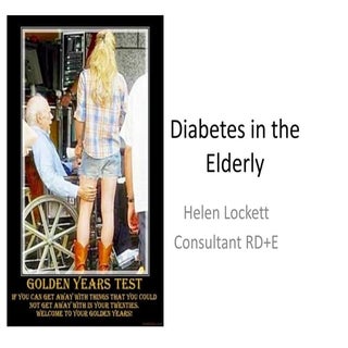 Diabetes in the elderly