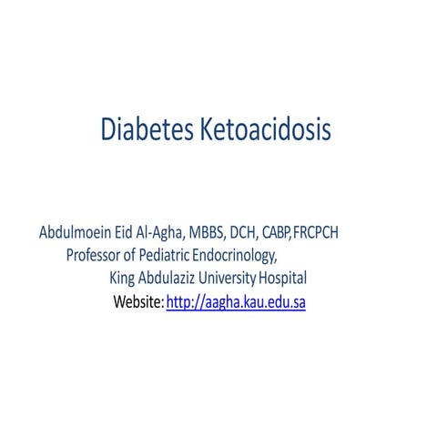 CASE PRESENTATION ON DIABETIC KETOACIDOSIS (DKA) | PPTX