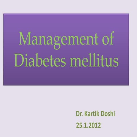 Diabetes management
