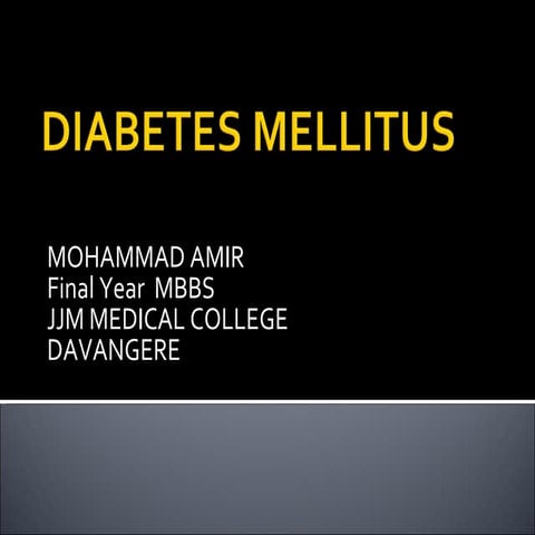 Diabetes Mellitus