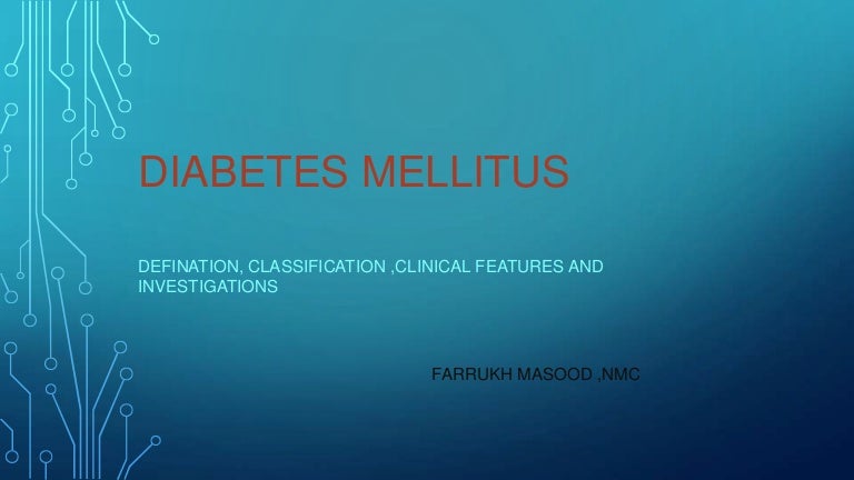 Diabetes Mellitus Definition