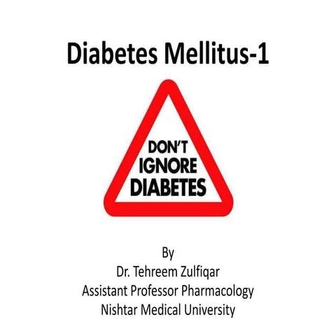 Diabetes mellitus - Pharmacology