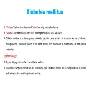 diabetes mellitus.pptx for nursing students | PPT